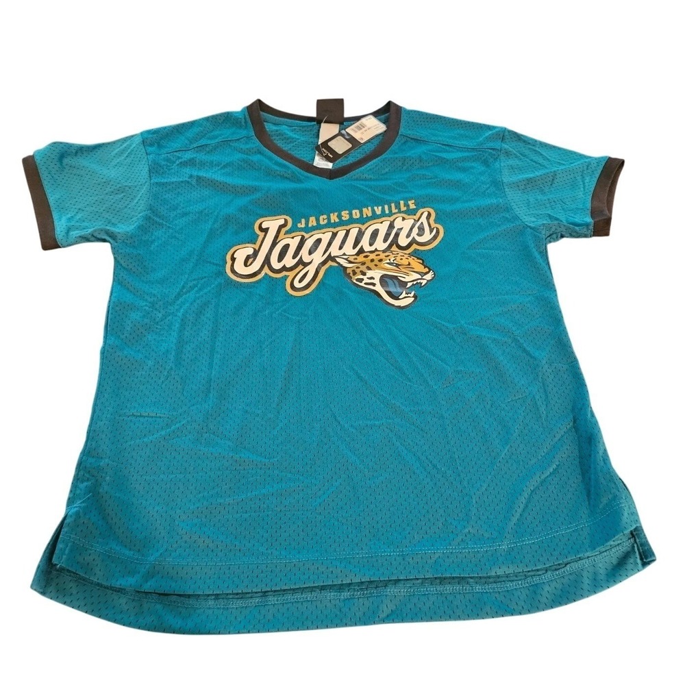 Jacksonville Jaguars Jersey Teal Football NFL T Shirt‎ Youth M NWT